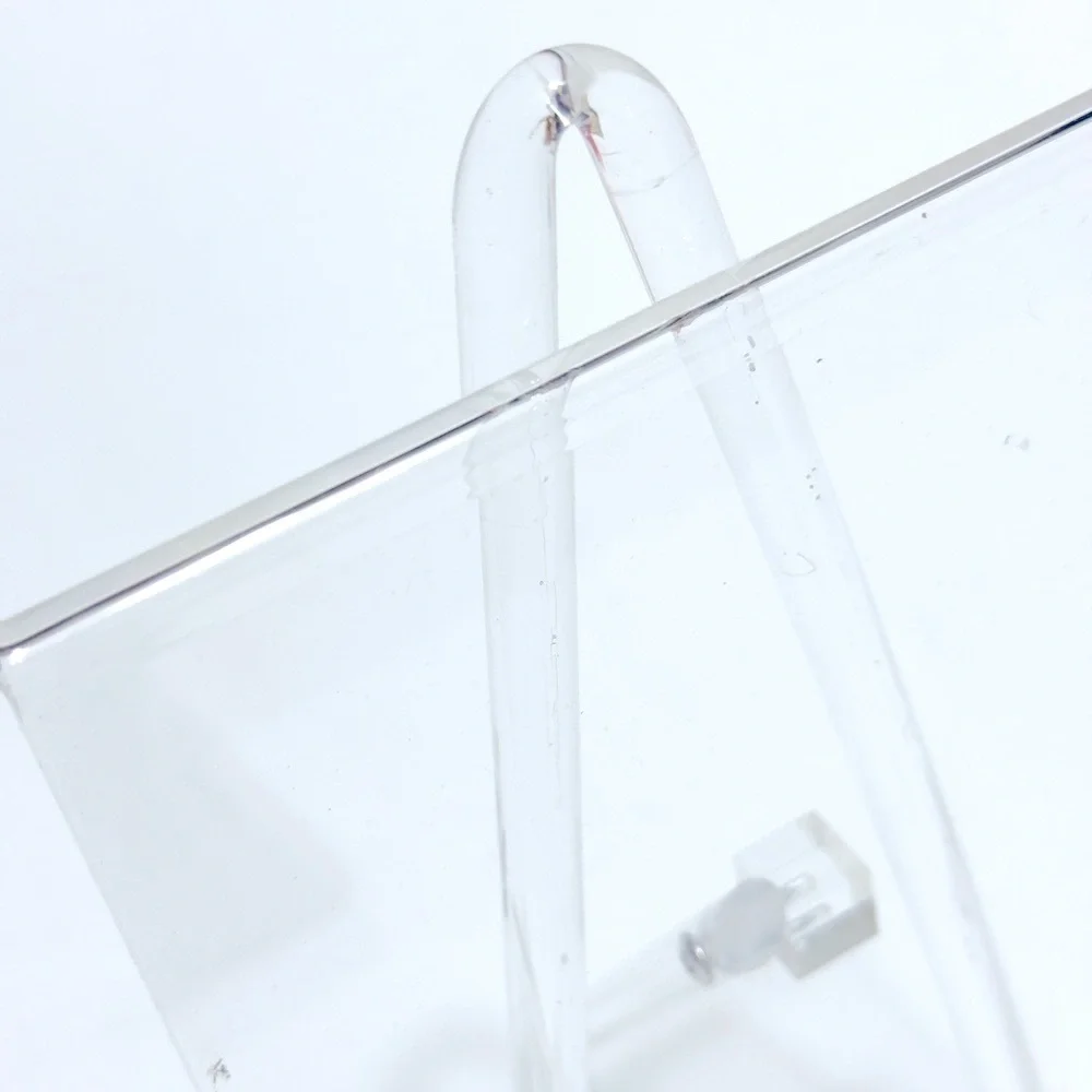 CONTAINER STORE 5”x10” Clear Acrylic Picture Frame Easel Stand Holds 5x7 Photo
